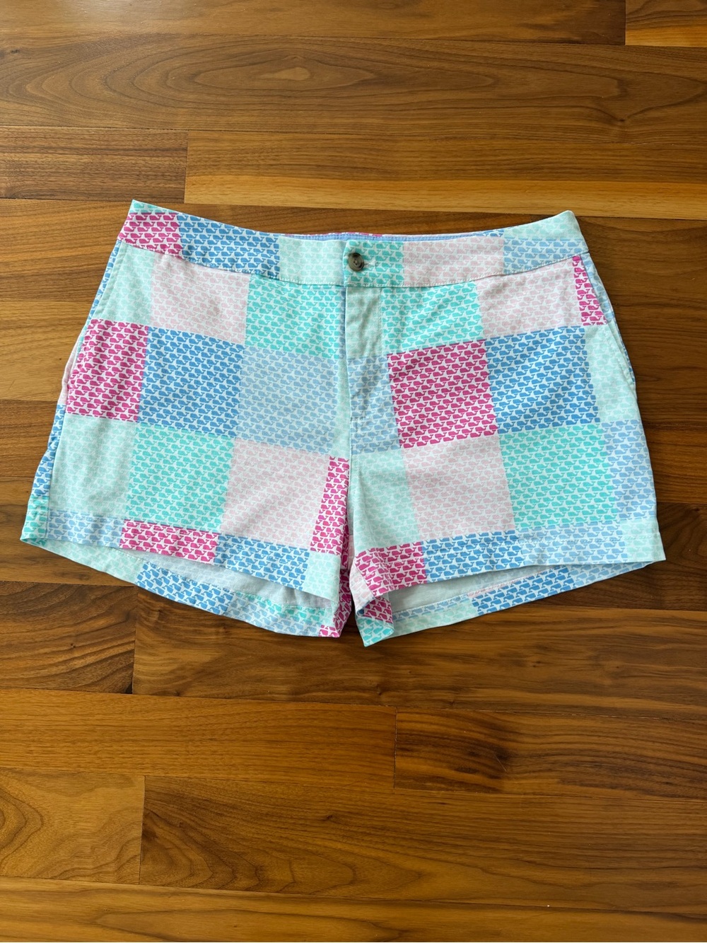 Vineyard Vines for Target Women’s Patchwork Whale Shorts Pastel Multicolor Sz 12